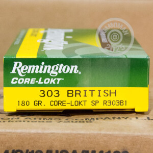 Ammo Remington .303 BRITISH 180gr CORE-LOKT SP /20