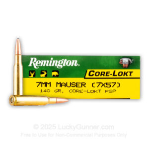 Ammo Remington .7X57 Mauser 140gr CORE-LOKT PSP /20