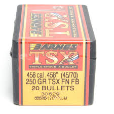 BARNES .458" 250 GR TSX FN FB (45/70) (20)