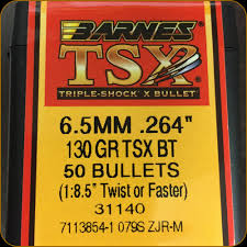 BARNES 6.5MM 130GR TSX BT (50)