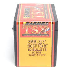 BARNES 8MM .323 200GR TSX BT (50)