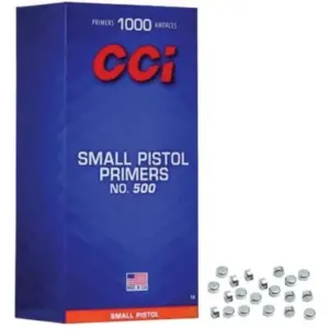 PRIMERS CCI 500 SMALL PISTOL P/1000 - BULK